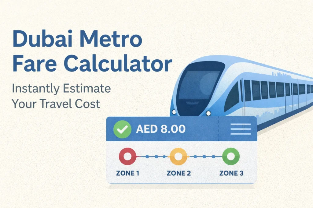 Dubai Metro fare Calculator